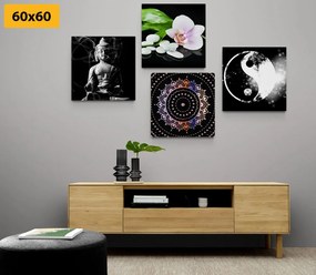 Set di quadri – Feng Shui su sfondo nero