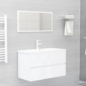 Set mobili da bagno bianco in truciolato