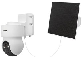 Telecamera di videosorveglianza da esterno senza fili connessa ELVOX VIMAR Tlc PT 4G LTE 3Mpx con pannello solare 98°, bianco