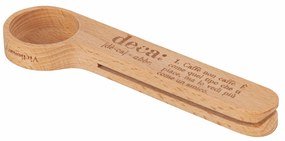 Cucchiaino chiudipacco con scritta deca in legno Victionary