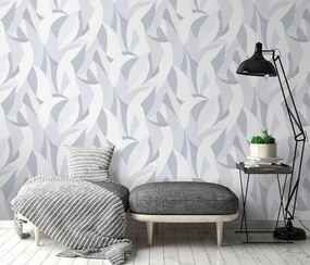 Carta da parati grande LD 3 Foglia grigio, 106 cm x 10 m