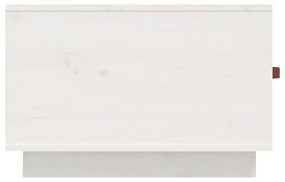 Tavolino da Salotto Bianco 60x53x35 cm Legno Massello di Pino