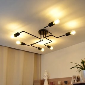 Lampadario a plafone LED TUBE 6xE27/15W/230V