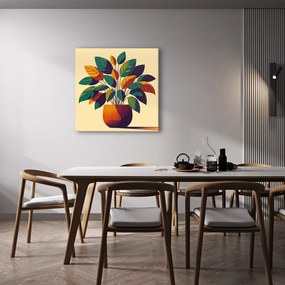 Quadro su tela – Foglie tropicali in toni caldi