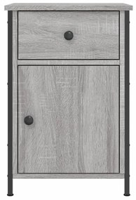 Comodino grigio sonoma 40x42x60 cm in legno multistrato
