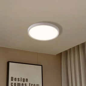 Lindby Smart plafoniera LED Deika, Ø 40 cm, bianco, Tuya