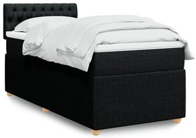 Giroletto A Molle Con Materasso Nero 100x200 Cm İn Tessuto /