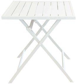 ABELUS - tavolo da giardino quadrato pieghevole salvaspazio in alluminio