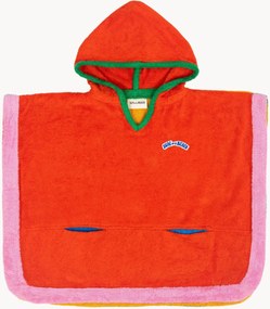 Poncho per bambini in cotone Multi Orange