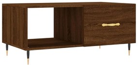 Tavolino da salotto rovere marrone 90x50x40cm legno multistrato