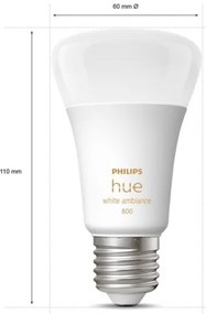 SET 4xLED Lampadina Dimmerabile Philips Hue WHITE AMBIANCE E27/6W/230V 2200-6500K