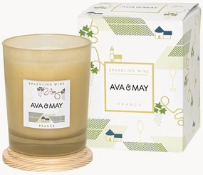 Candela profumata fatta a mano Sparkling Wine (lampone, vino spumante, rosa)