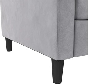 Divano grigio chiaro in velluto 207 cm Presley - Støraa