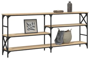 Tavolo consolle rovere sonoma 180x29x76,5 cm legno multistrato