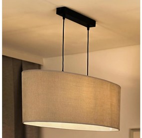 Duolla - Lampadario a sospensione con filo OVAL 2xE27/15W/230V grigio