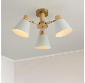 Brilagi - Plafoniera da soffitto LUND WOOD 3xE27/40W/230V Ø 50 cm legno di hevea