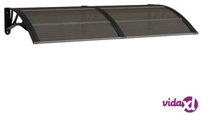 vidaXL Tettoia per Porta Nera 150x75 cm Policarbonato