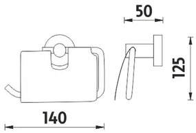 NIMCO UN 13055B-26 - Porta carta igienica UNIX cromo lucido