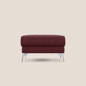 Star Pouf con piedini alti in tessuto impermeabile morbido intreccio T06 rosso