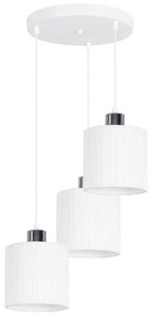 Lampadario su corda  BIZO 3xE27/60W/230V bianco/grigio