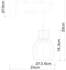 Globo 15326NWB - Applique MINA 1xE27/40W/230V