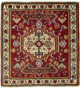 Shiraz Tappeto persiano 60x60 Rosso (Iran) Annodato A Mano