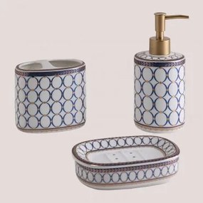 Set da bagno in ceramica Marbella Bianco Antico - Sklum
