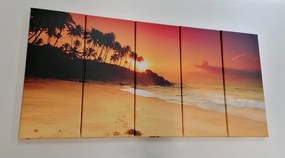 Quadri 5 pezzi – Tramonto in Sri Lanka