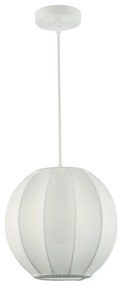 Lampadario a sospensione DANA su cavo, 1xE27/15W/230V, diam. 25 cm, bianco