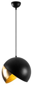 Lampadario nero/color bronzo con paralume in metallo ø 30 cm Pacman – Opviq lights
