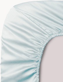 Lenzuolo sotto con angoli in raso di cotone Ava, alt. 50 cm
