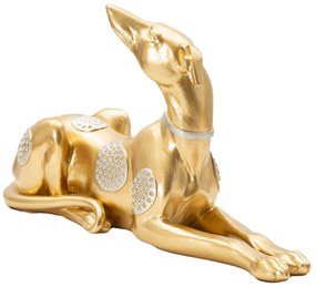 Statua Elegante di Cane Sdraiato 32,2x9,5x18,3 cm