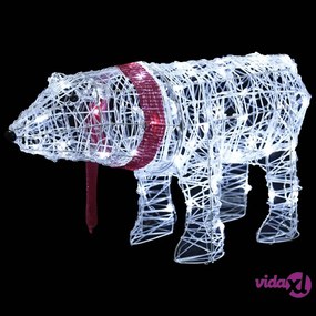 vidaXL Decorazione Luminosa di Natale Orso 45 LED 71x20x38cm Acrilico