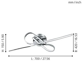 Eglo 96329 - Lampadario LED fisso SELVINA 2xLED/10W/230V