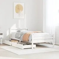 Letto senza Materasso Bianco 90x200 cm Legno Massello di Pino 3301605