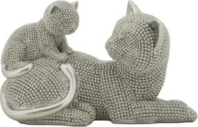 Gatto Sparky Con Cucciolo Cm 19X9X13