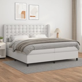 Giroletto A Molle Con Materasso Bianco 200x200cm İn Similpelle /