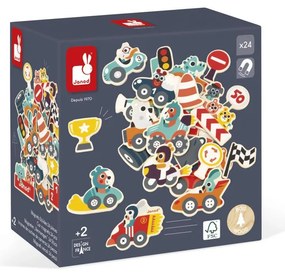 Magneti in legno - Veicoli - 24 pz