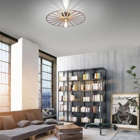 JUST LIGHT. 15636-60 - Plafoniera SPIKE 1xE27/40W/230V diametro 50 cm ottone