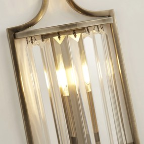 Applique Contemporanea Victoria Acciaio Adjustable Vetro 1 Luce E14