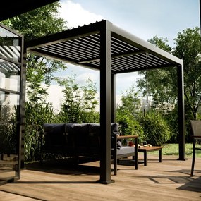 Pergola bioclimatica 3x2 m in alluminio grigio antracite - Clima NATERIAL