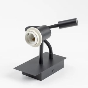 Brilagi-Applique a LED NUBILA 1xE27/25W/230V+LED/3W nero/Pompeiana rosso