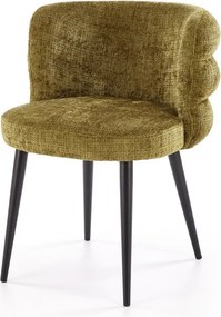 Sedia K575 in tessuto Cremona verde oliva – 62x64x79 cm