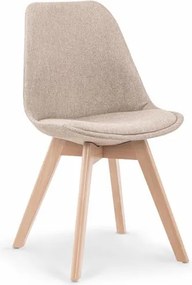 Sedia tessile K303 beige - H 83 cm