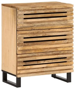 Credenza 60x34x75 cm in legno massello di mango grezzo