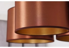 Duolla - Lampadario a plafone ROLLER TRIO SHINY 3xE27/15W/230V rame/oro