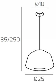 Sospensione Contemporanea Double Skin Alpha Metallo Cromo Vetro Verde 1 Luce E27