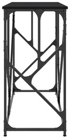 Tavolino consolle nero 100x40x80 cm in legno multistrato