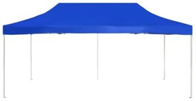 Gazebo Professionale Pieghevole Alluminio 6x3 m Blu