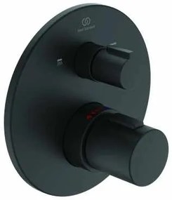 Ideal Standard Ceratherm T100 A5814xg Miscelatore Termostatico Vasca Doccia Rotondo Ad Incasso Senza Deviatore Nero Opaco